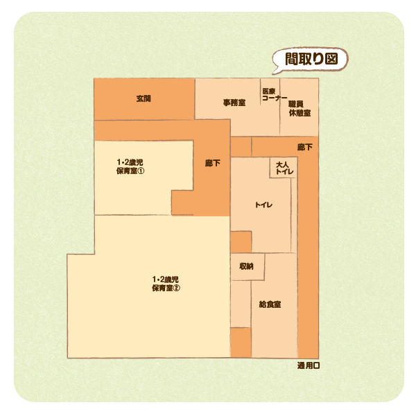 鳩の森愛の詩とことこ保育園間取り